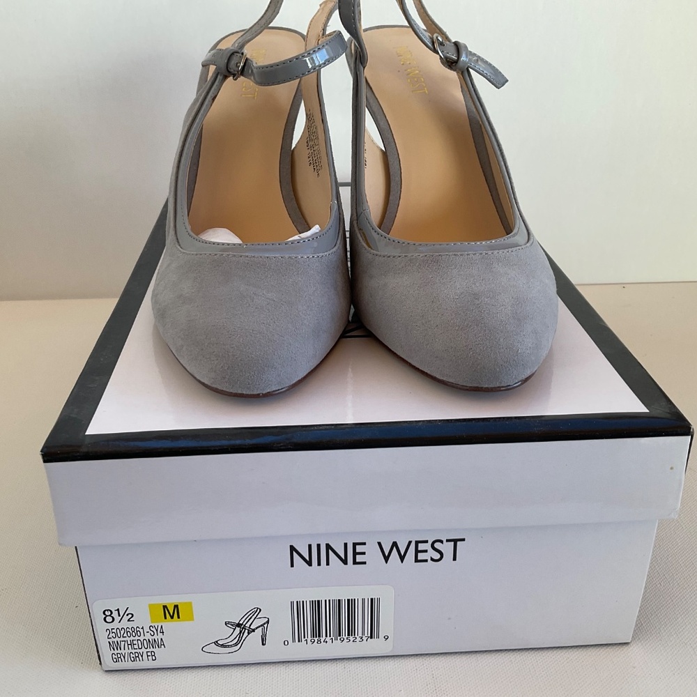 SALE ‼️NINE WEST WOMENS HEDONNA CLASSIC SLING BACK HEELS  PUMPS DRESS OFFICE 8.5 - Picture 9 of 9